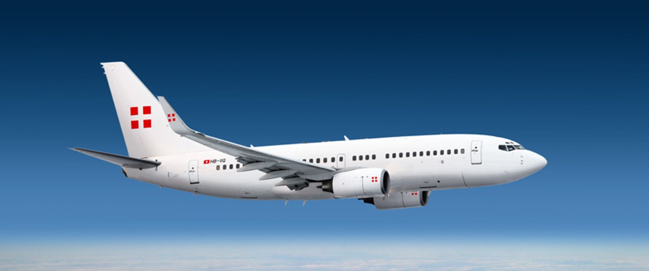 Boeing 737 von Privatair: Steht seit zurzeit in Erfurt.