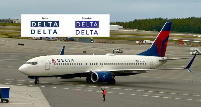Flugzeug von Delta Air Lines: Wie ähnlich sind sich die beiden Schriften?