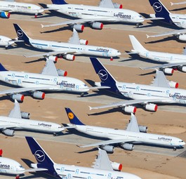 In der Pandemie waren er und andere A380 in Teruel eingelagert worden.