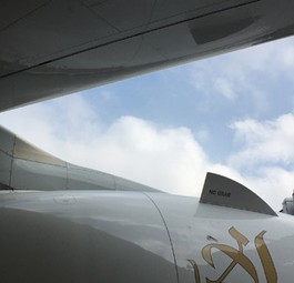 Airbus A380 von Emirates: Bald Dauergast in Nizza.