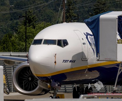 Der Schriftzug «737 Max», wie hier auf einem vor einigen Wochen produzierten Flugzeug zu sehen, ...
