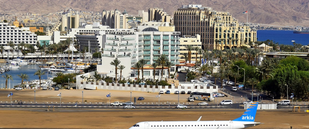 Embraer von Arkia in Eilat: Gesunkene Nachfrage.