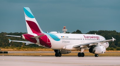 Airbus A320 von Eurowings: Streit um Handgepäck.
