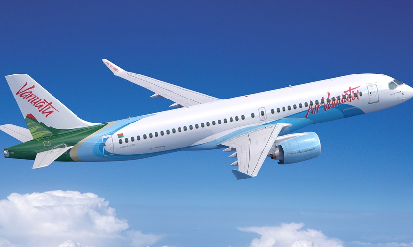 Airbus A220 von Air Vanuatu: So soll das neue Flugzeug für Air Vanuatu aussehen.