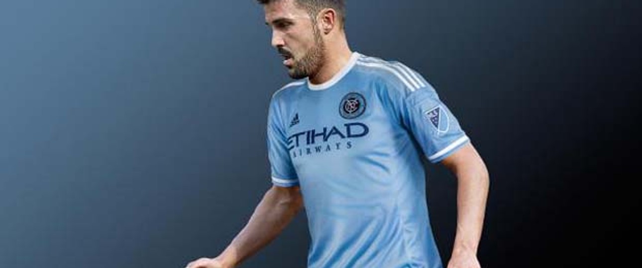 David Villa: Kickt mit Etihad auf der Brust für New York.