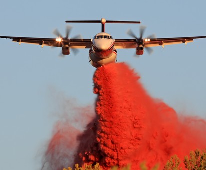 Dash als Löschflugzeug: Der Flieger soll in Amerika Waldbrände bekämpfen.