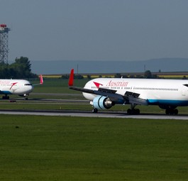 Zwei Boeing B767 von Austrian am Flughafen Wien: «Noch nie eine solche Kumulation».