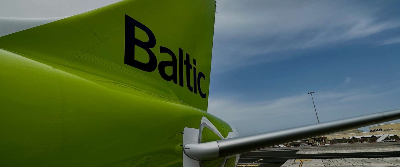 Ein Flugzeug von Air Baltic: Die Letten fliegen schon lange für Swiss.