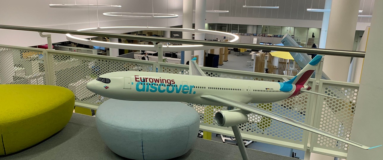 Blick in die Firmenzentrale: Bei Eurowings Discover ist vieles anders.