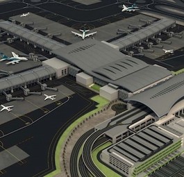 Der Flughafen von Muskat nach Fertigstellung der aktuellen Bauphase bietet Kapazität für 12 Millionen Passagier pro Jahr.