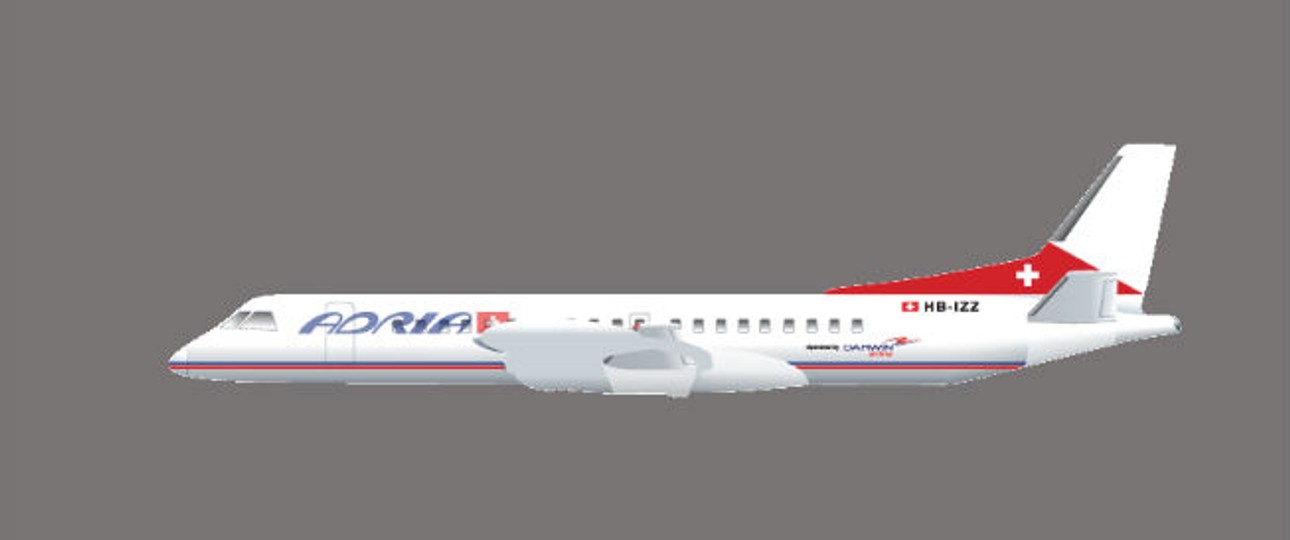 Bemalung von Adria Airways Switzerland: Die Airline kommt wohl doch nicht nach Bern.
