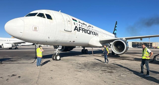 Airbus A320 von Afriqiyah Airways: Von ehemals acht Maschinen ist noch ein Airbus einsatzbereit.