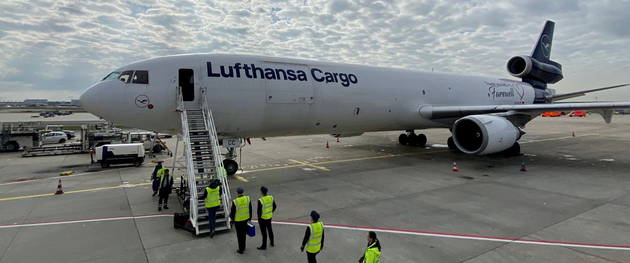 Empfang nach dem letzten Flug.