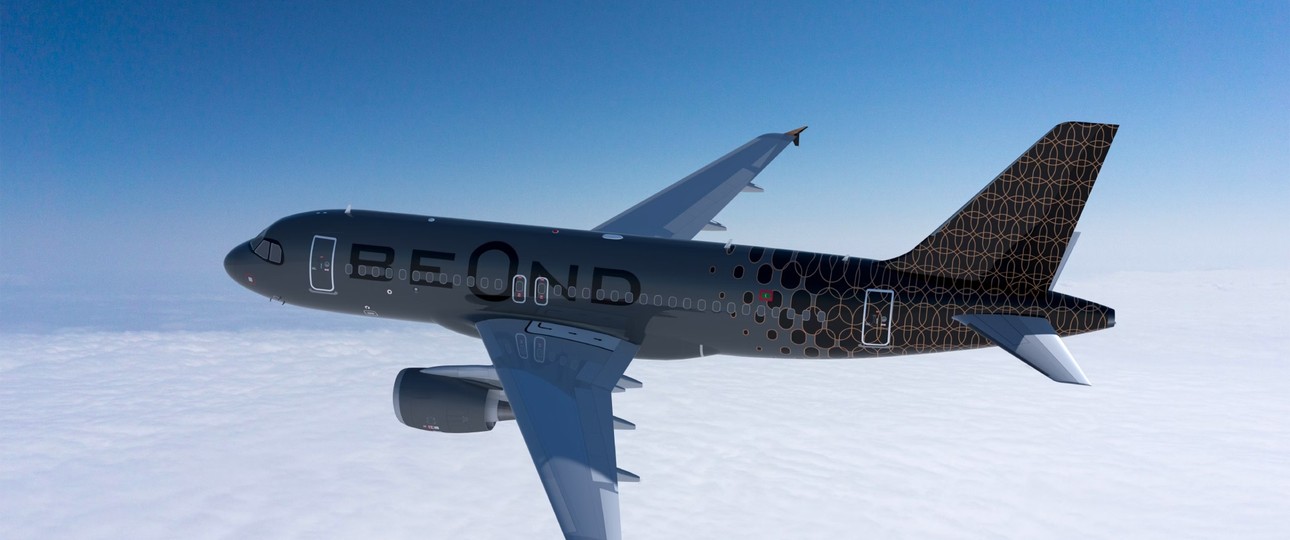 Ein Airbus A319 in Beond-Lackierung: Die Airline startet in diesem November ihren Flugbetrieb.