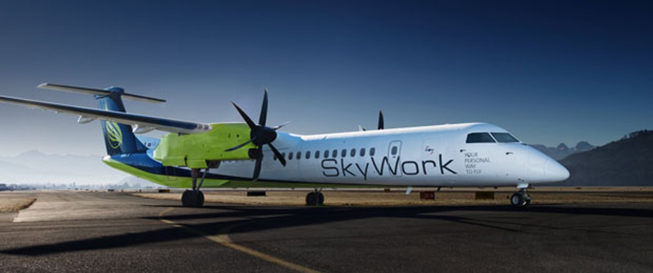 Dash 8 von Skywork: LGW entdeckte Mängel am Flieger.
