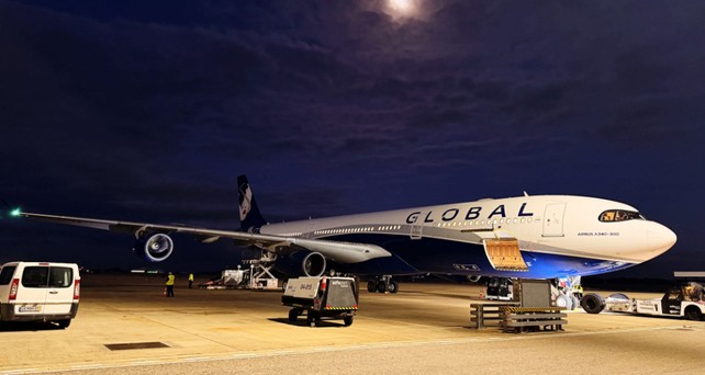 Airbus A340-300 in Global-Airlines-Livery: Wird das das zweite Flugzeug für Global Airlines?