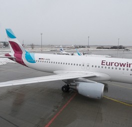 Flieger von Eurowings: Fliegt doch nicht Frankfurt - Berlin.