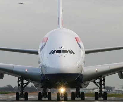 British-Airways-A380 mit dem Kennzeichen G-XLED (hier in London zu sehen): Befindet sich mittlerweile in Doha.