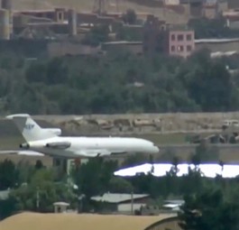 Die Boeing 727 von Safe Air in Kabul: Zwei Flüge absolviert.