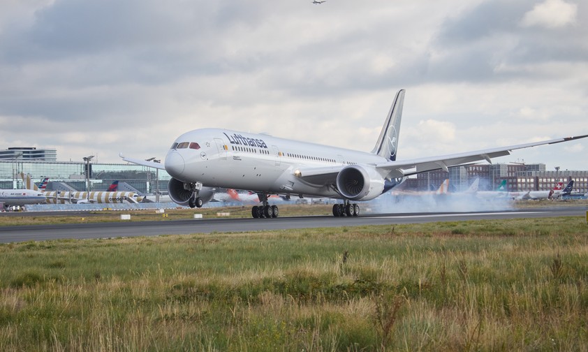 Boeing 787-9 von Lufthansa: Musste in Bogota durchstarten.