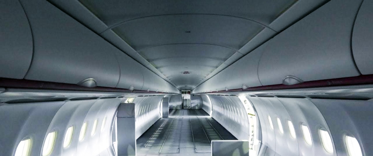 A glance into the  stripped down A321: In it, Aegan Airlines carries medical equipment.