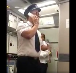 Pilot beruhigt Passagiere nach technischem Defekt