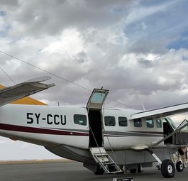 Landung einer Cessna Caravan in Kenia: Gemacht für raue Pisten.