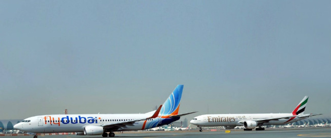 Flieger von Flydubai und Emirates: Die beiden Fluggesellschaften arbeiten zusammen.