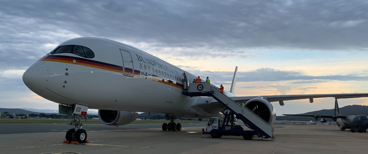 Der erste Airbus A350-900 der Flugbereitschaft: Der Jet...