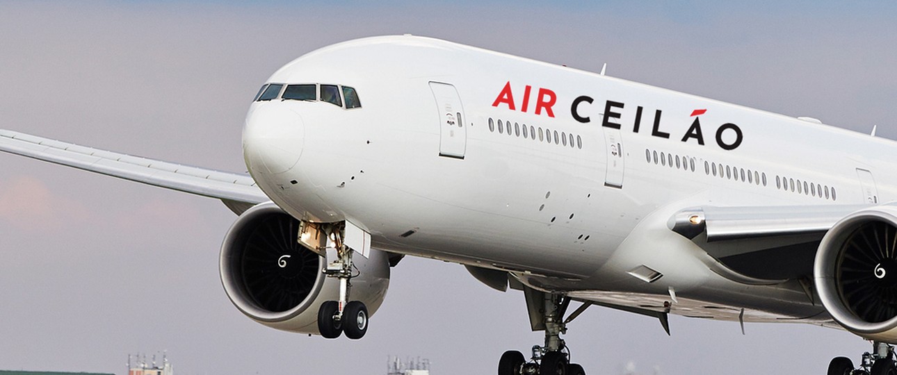 Flugzeug mit Air Ceilao-Schriftzug (Montage): Bald gibt es eine neue Airline in Sri Lanka.