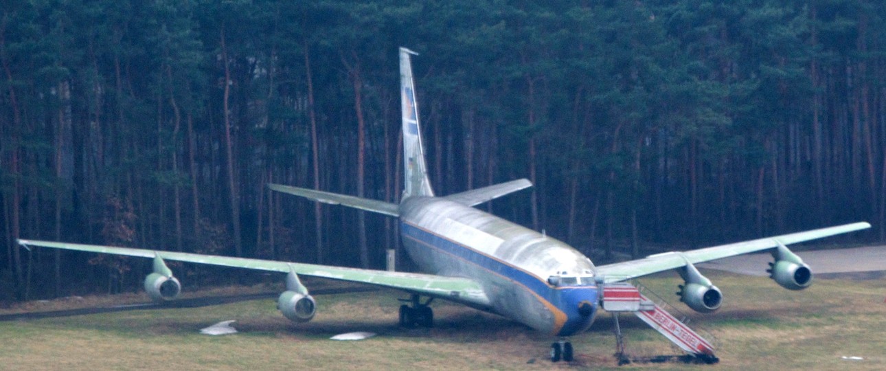 Die Boeing 707 in Berlin-Tegel: Ein Geschenk von Boeing an Lufthansa.