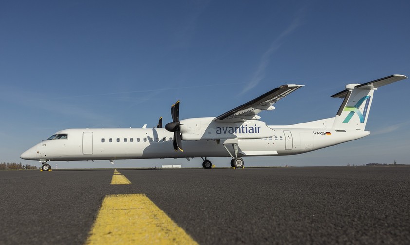 Dash 8 von Avanti Air: Die Airline wird künftig die Flüge für Air Uniqon durchführen.
