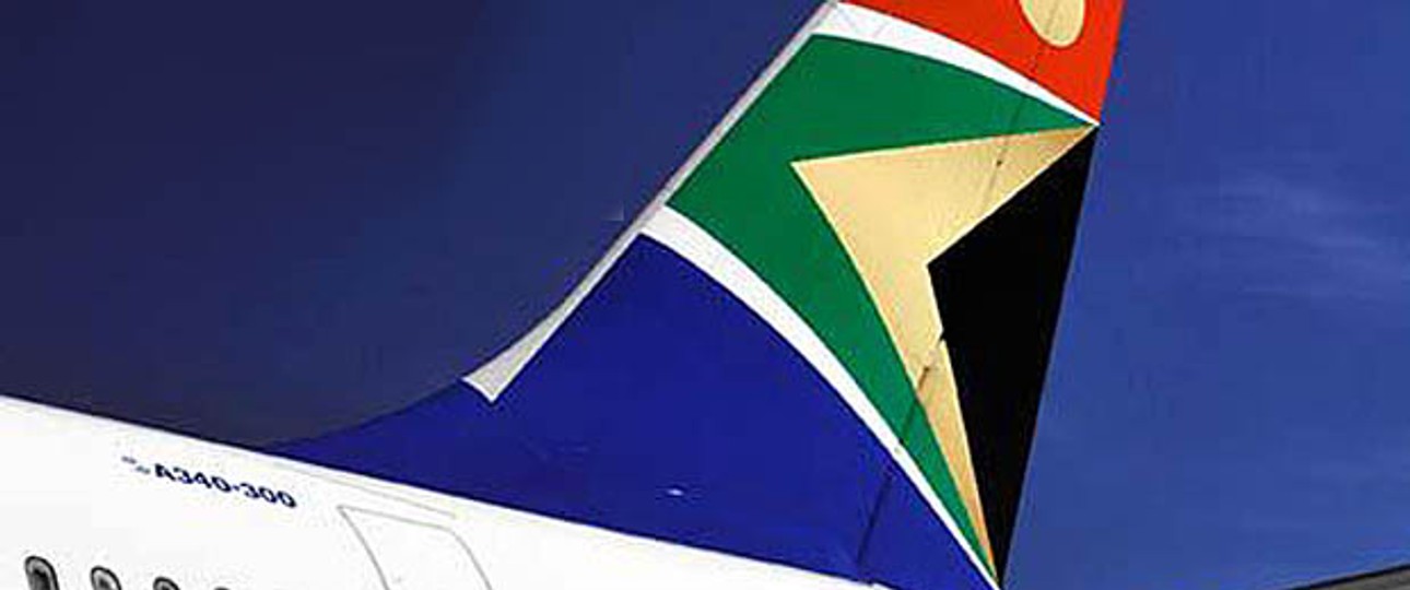 Heckflosse von South African: Die Airline steckt in großen Problemen.