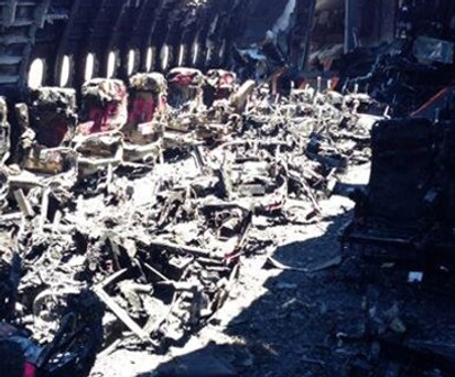 Ausgebranntes Asiana-Wrack: Kleine Fehler können schlimme Konsequenzen haben.