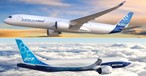 Das Duell zwischen Airbus A350 F und Boeing 777-8 F