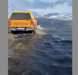Überschwemmte Piste: Flüge waren in Kulusuk fast zwei Wochen nicht möglich.
