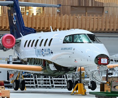 Erster Pilatus PC-24 für Unicair: Das Flugzeug wird ein Ambulanzjet.