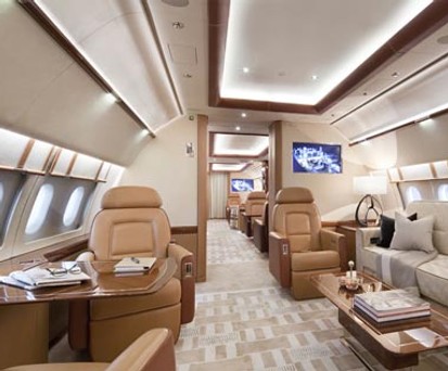 Interieur eines Airbus-Businessjets: Ganz schön viel Platz.