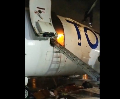 Brennender Frachtraum: Das Flugzeug landete gerade noch rechtzeitig.