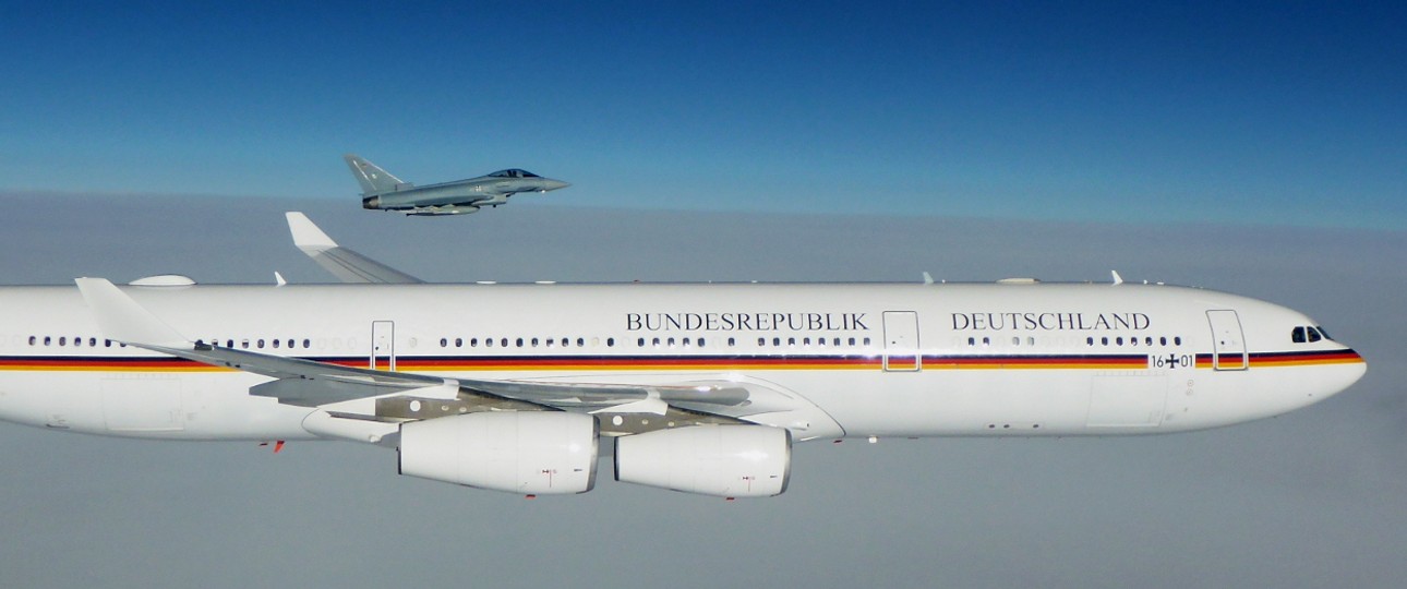 Der Airbus A340 «Konrad Adenauer» der Flugbereitschaft: Panne hatte Folgen.