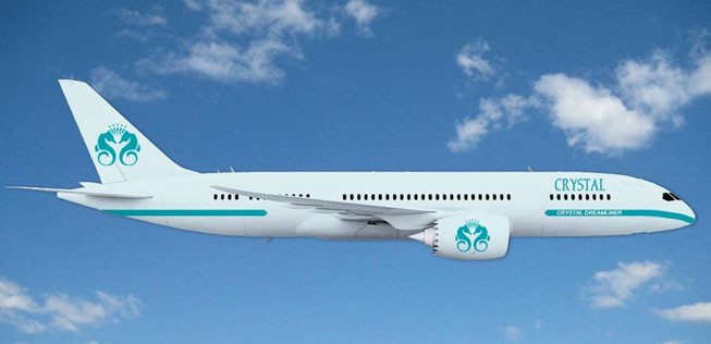 Dreamliner von Crystal Cruises: Die Luxusreederei will künftig Weltreisen per Flugzeug anbieten.