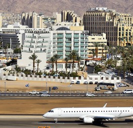 Embraer von Arkia in Eilat: Gesunkene Nachfrage.