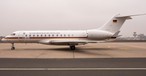 Der erste der drei Bombardier Global 6000 der Flugbereitschaft: Der Jet...