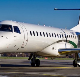 Embraer ERj 145 von Amelia. Künftig statt der Bombardier CRJ 900 von Lufthansa zwischen München und Straßburg im Einsatz.