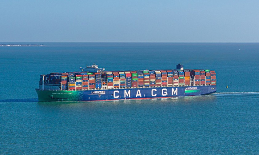 Containerschiff von CMA CGM: Die Reederei ist auf dem meer bereits eine Größe.