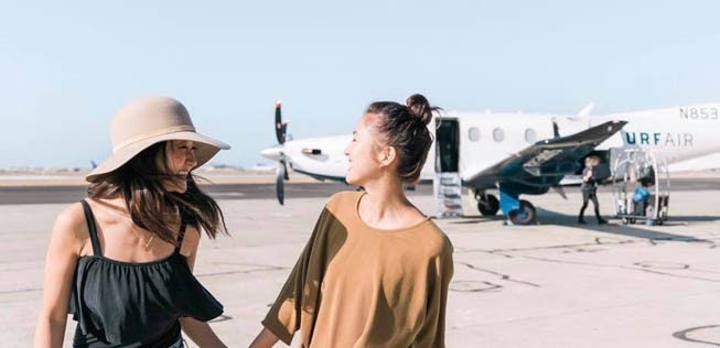 Fluggäste von Surf Air: In Europa sind eher Geschäftsreisende das Zielpublikum.