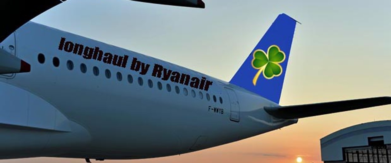 Airbus A350 (Montage): Für die Langstrecke schafft Ryanair eine neue Marke, versucht aber zugleich das eigene Image auf sie zu übertragen.