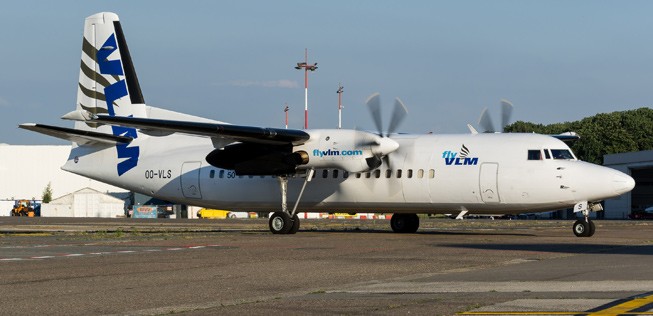 Fokker 50 von VLM: Die Flotte besteht aus sechs der Maschinen.