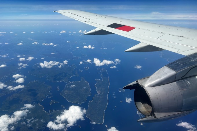 Die Boeing 737-200 C im Flug.