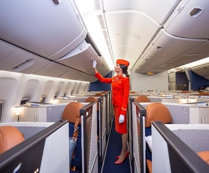 Die neue Business Class in der Boeing 777-300 ER von Aeroflot: Hier ...